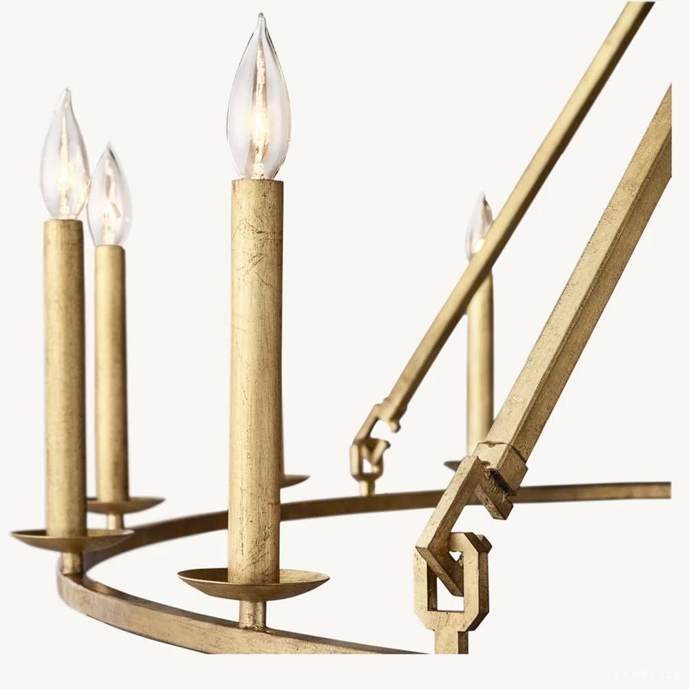 Carrick English Openwork Two-Tier Round Chandelier 50"