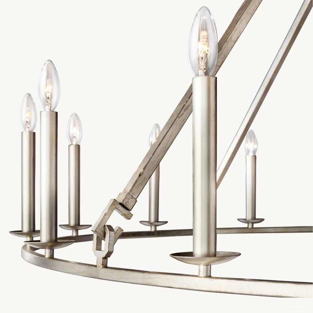 Carrick English Openwork Two-Tier Round Chandelier 50"