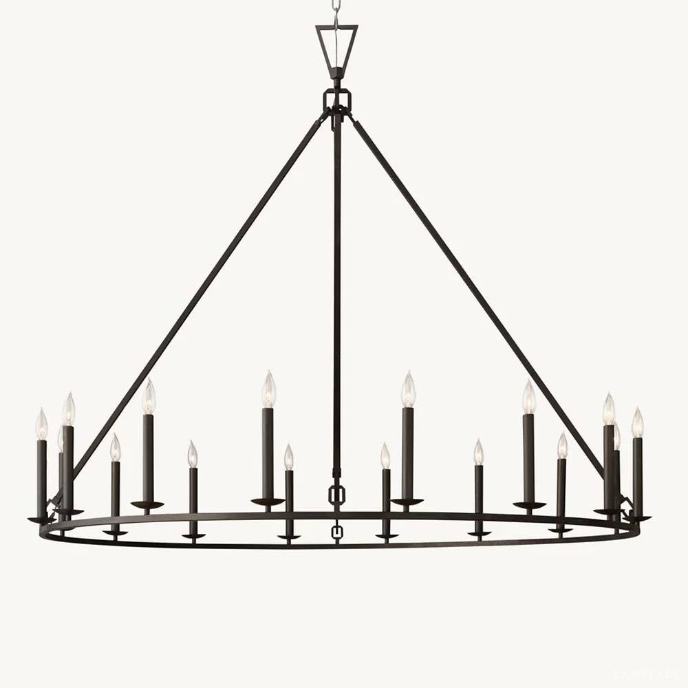 Carrick English Openwork Round Chandelier 60"