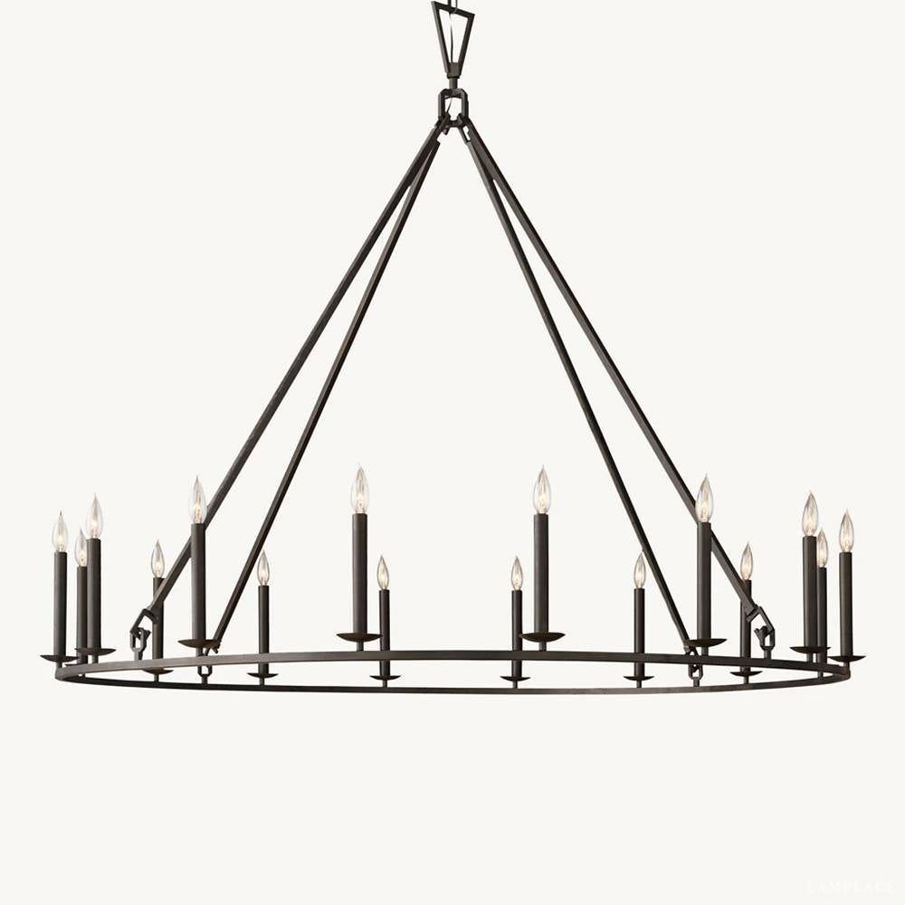Carrick English Openwork Round Chandelier 60"