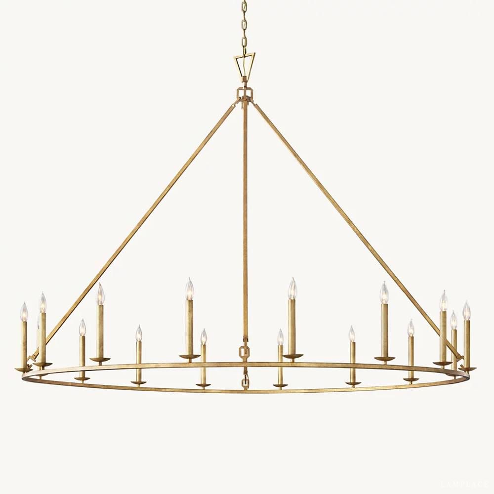 Carrick English Openwork Round Chandelier 72"