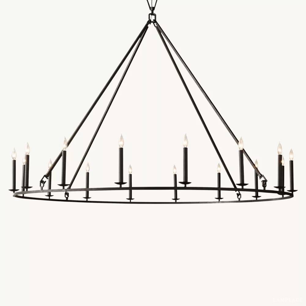 Carrick English Openwork Round Chandelier 72"