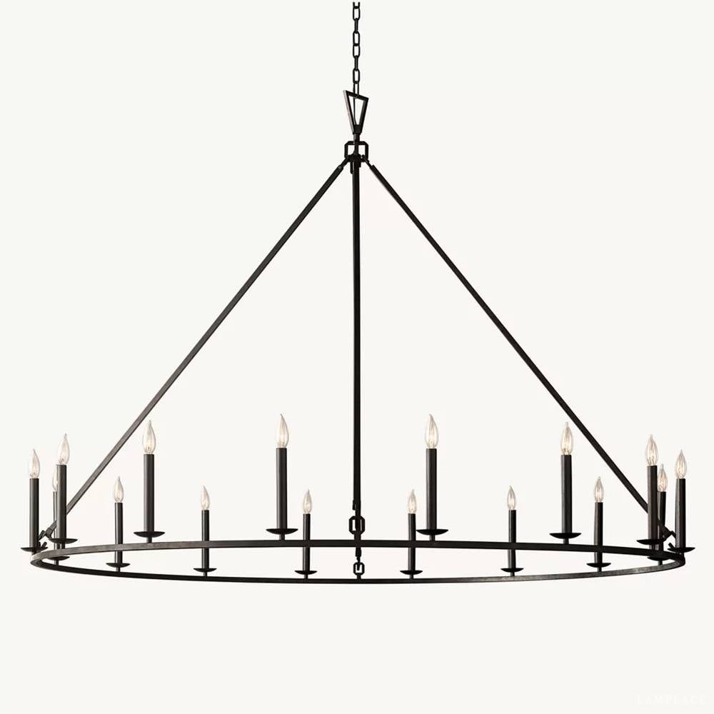 Carrick English Openwork Round Chandelier 72"