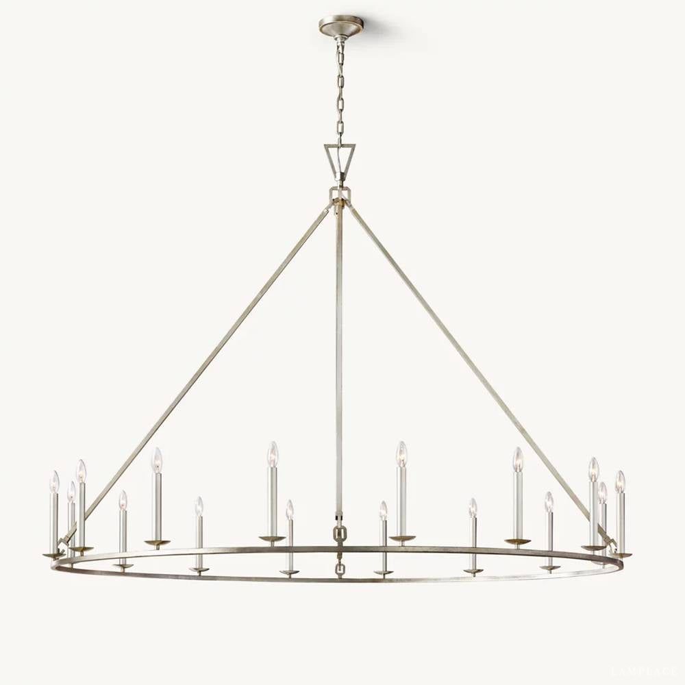 Carrick English Openwork Round Chandelier 72"