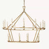 Carrick English Openwork Two-Tier Round Chandelier 40"