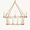Carrick English Openwork Two-Tier Round Chandelier 50"