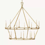 Carrick English Openwork Two-Tier Round Chandelier 50"