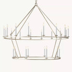 Carrick English Openwork Two-Tier Round Chandelier 62"