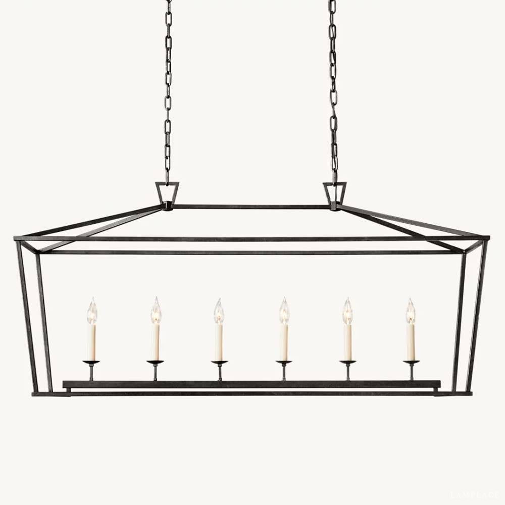 Carrick English Openwork Rectangular Chandelier 54"