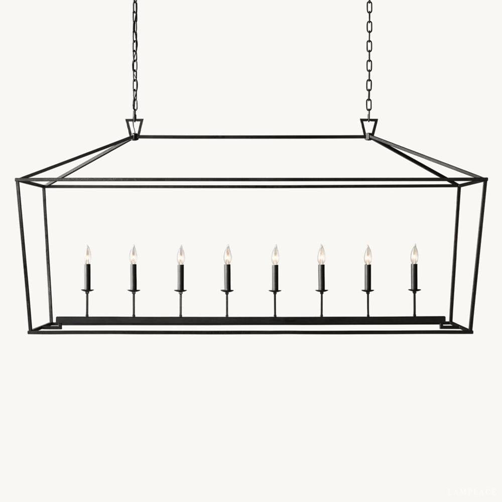 Carrick English Openwork Rectangular Chandelier 72"