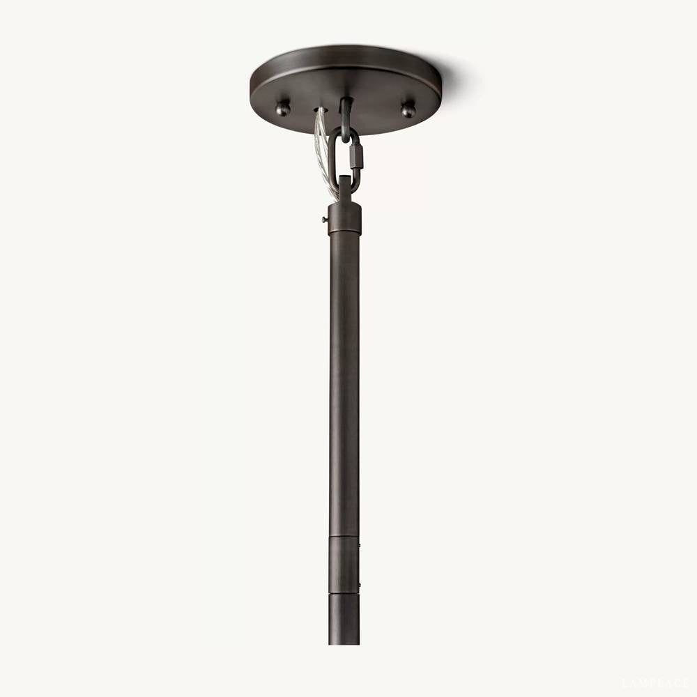 Cielo Lustred Glass Three-Tier Round Chandelier 48"