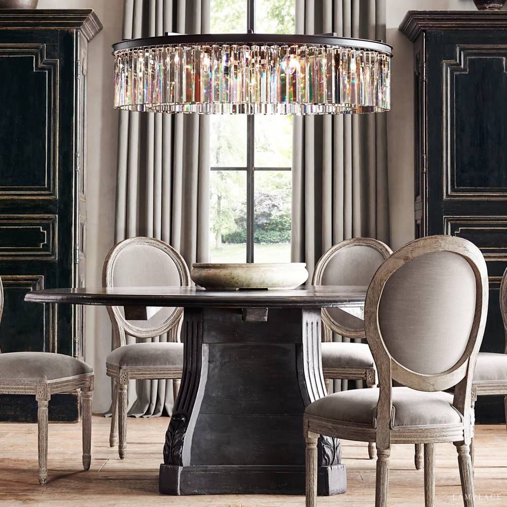 Rhys Beveled Prism Round Chandelier 43"