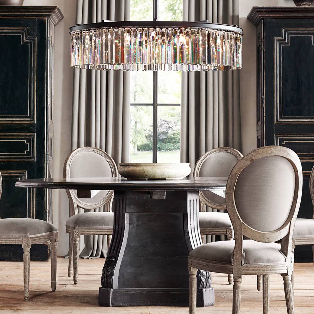 Rhys Beveled Prism Round Chandelier 32"