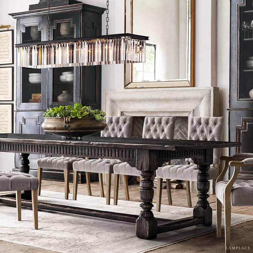Rhys Beveled Prism Linear Chandelier 60"
