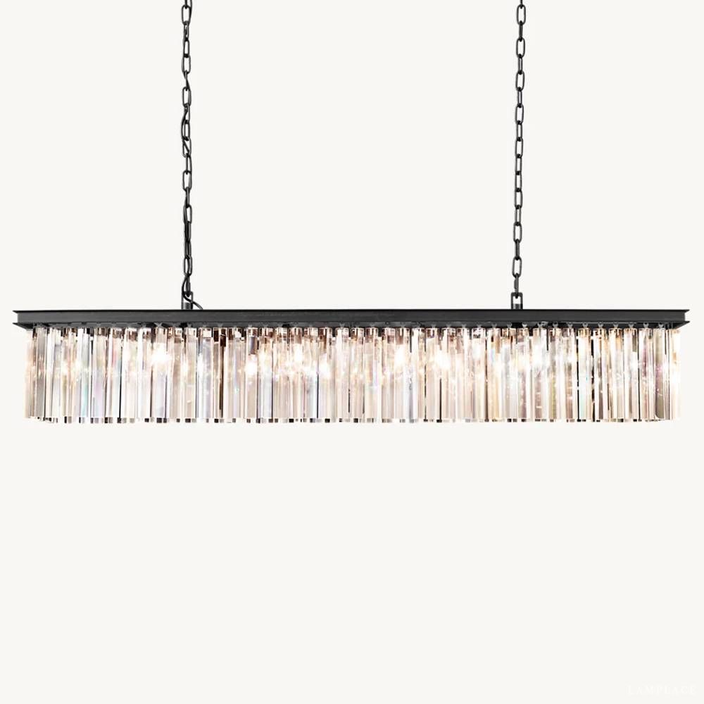 Rhys Beveled Prism Linear Chandelier 60"