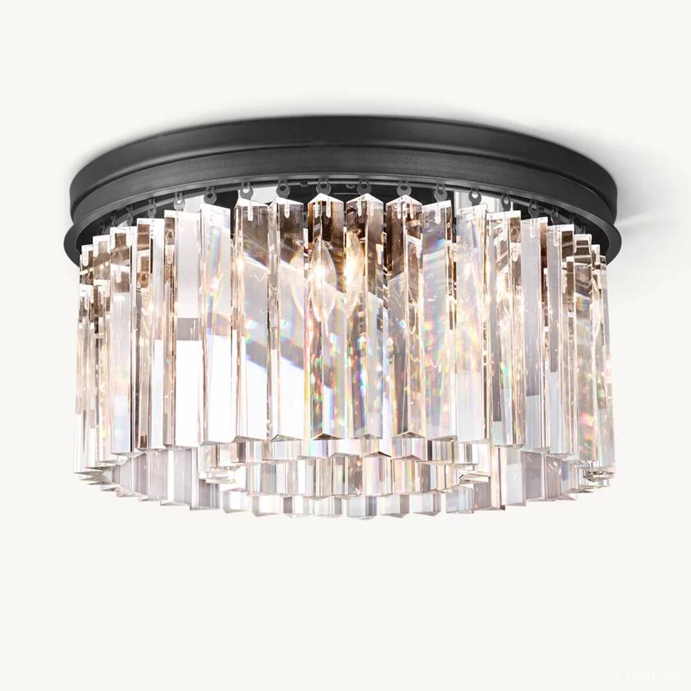 Rhys Beveled Prism Linear Flush Mount