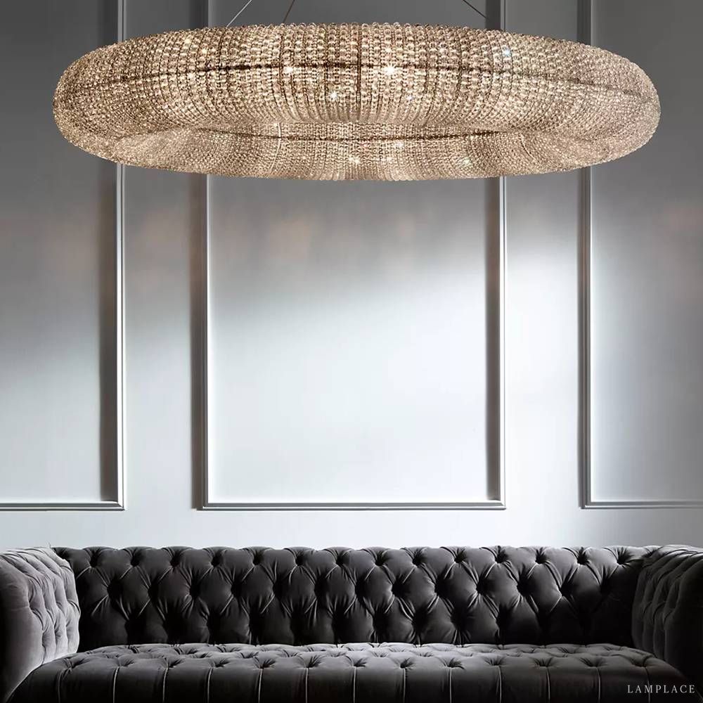 Halo Stranded Crystal Round Chandelier 32"