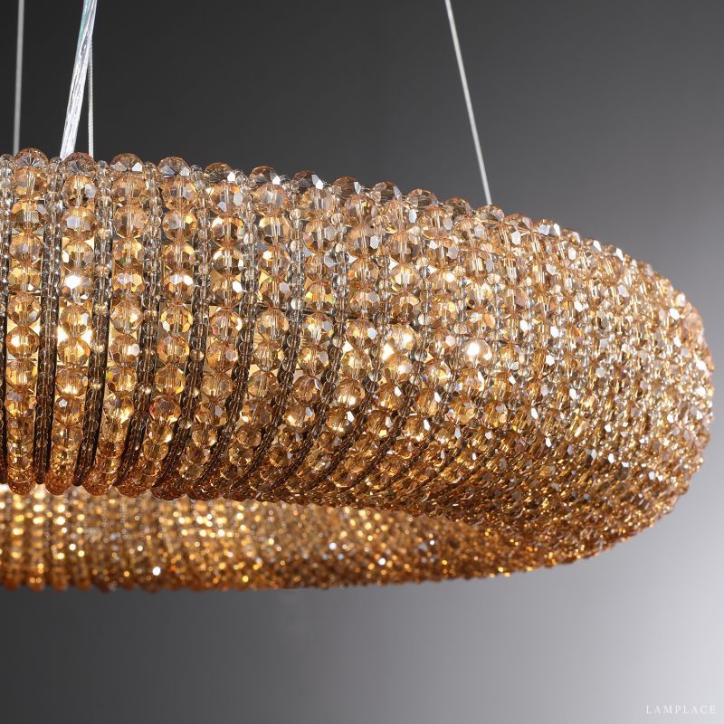 Halo Stranded Crystal Round Chandelier 41"