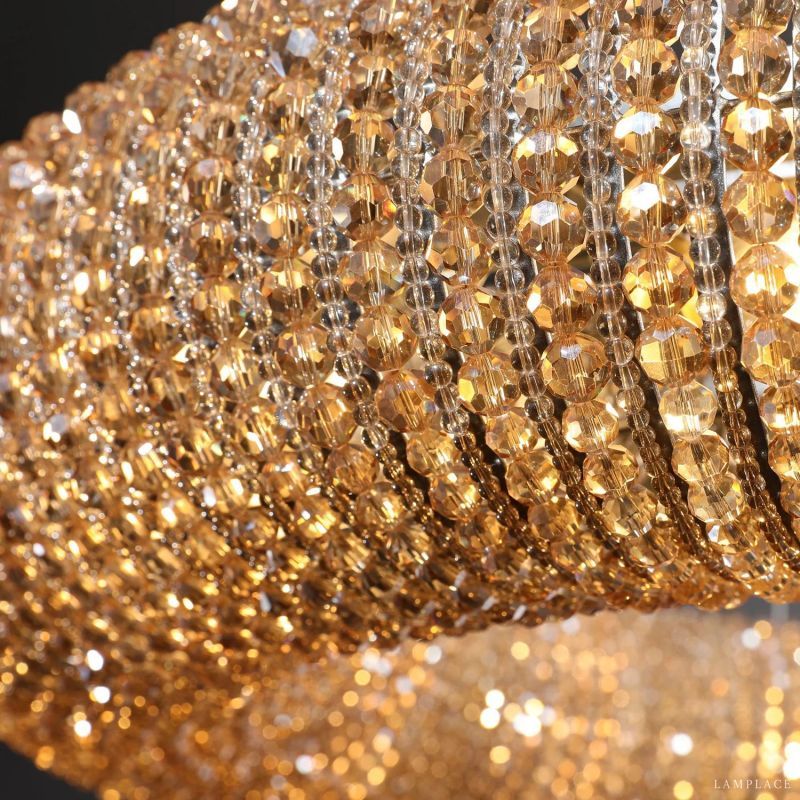 Halo Stranded Crystal Round Chandelier 32"