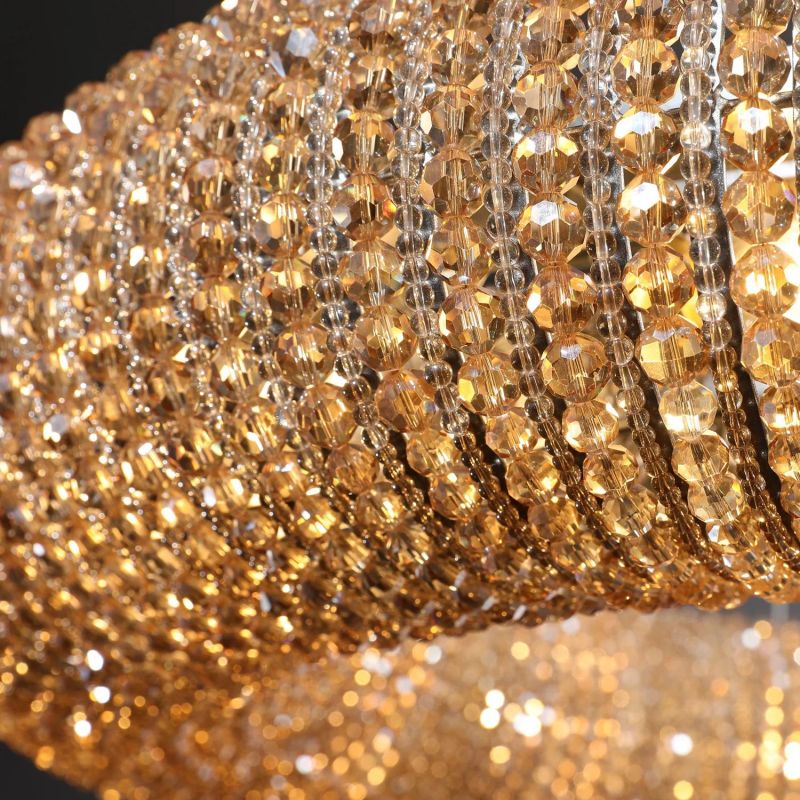Halo Stranded Crystal Round Chandelier 72"
