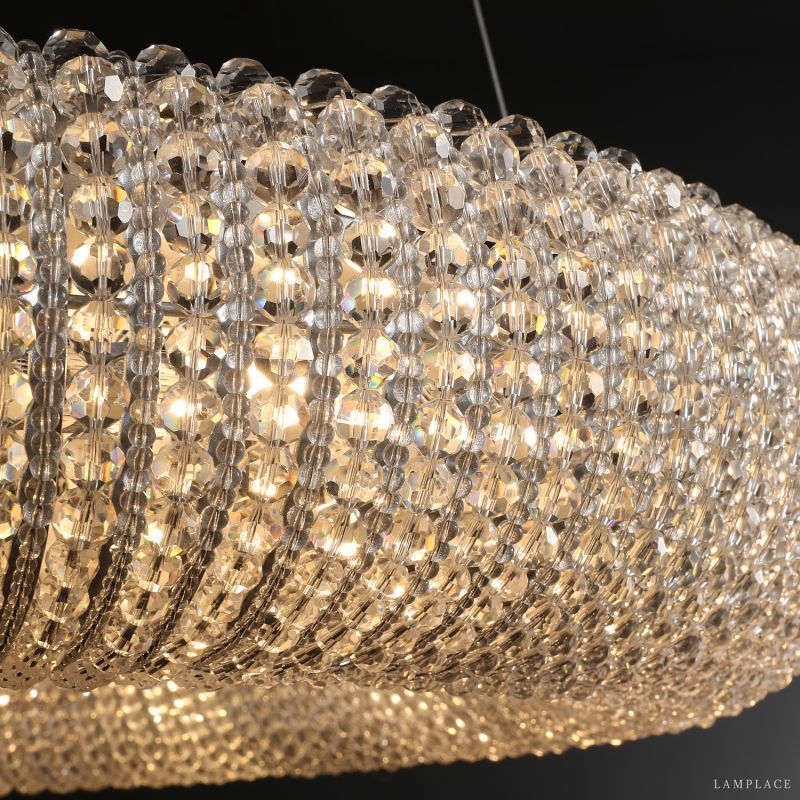 Halo Stranded Crystal Round Chandelier 72"