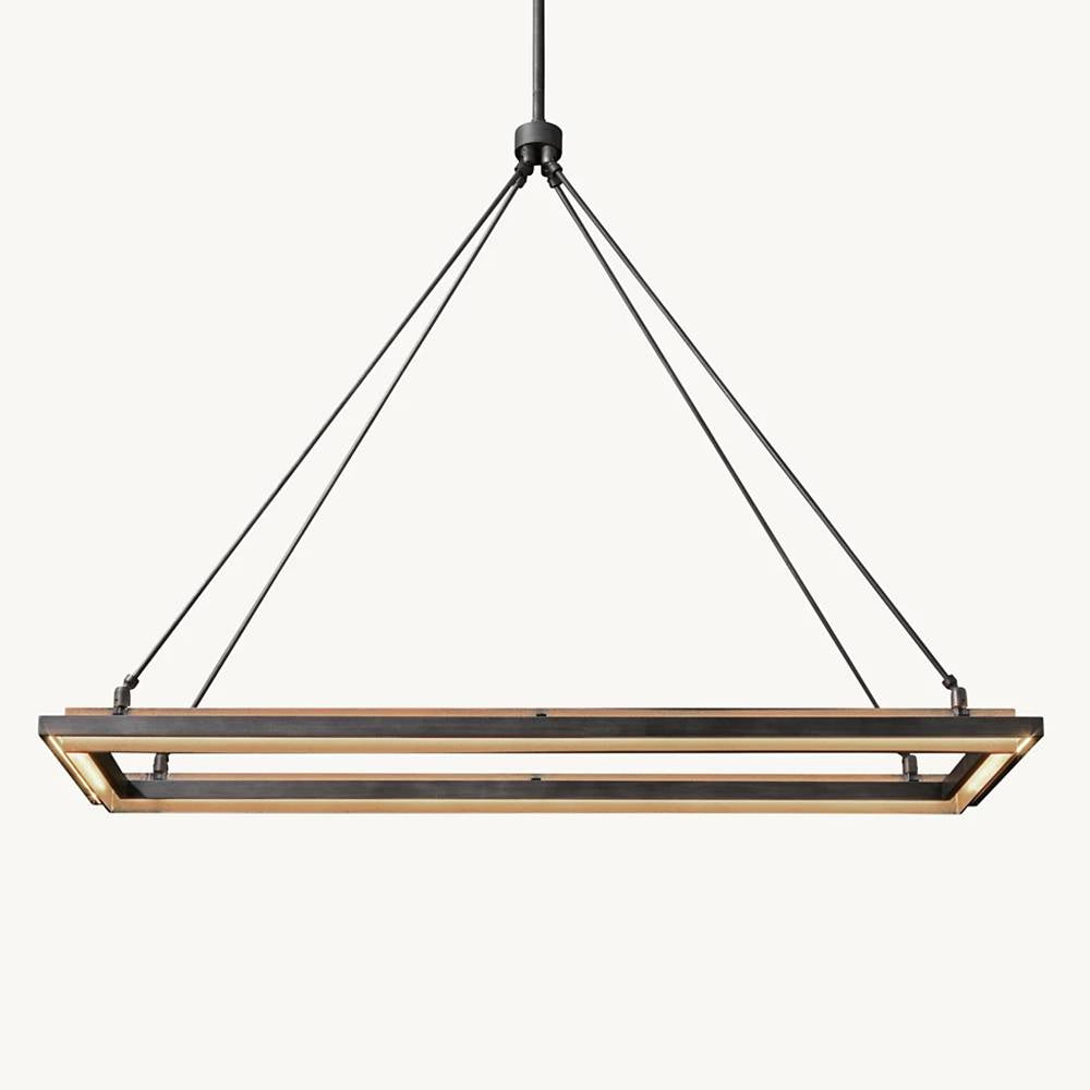 Peralta Forged Ambient Rectangular Chandelier 48"