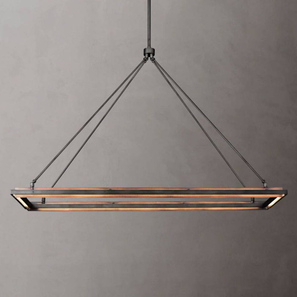 Peralta Forged Ambient Rectangular Chandelier 48"