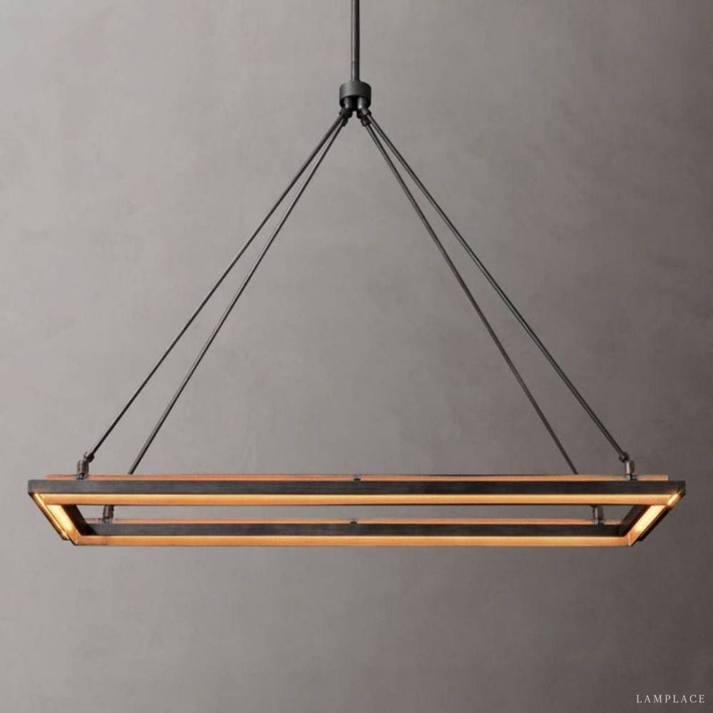 Peralta Forged Ambient Rectangular Chandelier 48"