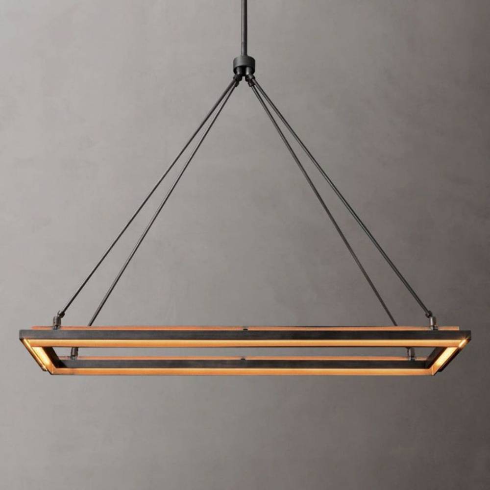 Peralta Shadow Glow Rectangular Chandelier