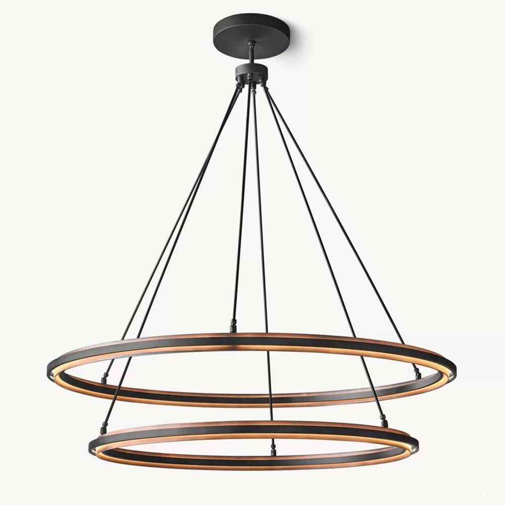 Peralta Shadow Glow Two-Tier Round Chandelier