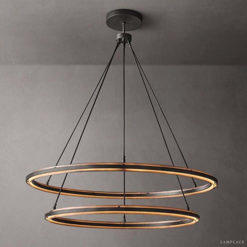 Peralta Shadow Glow Two-Tier Round Chandelier