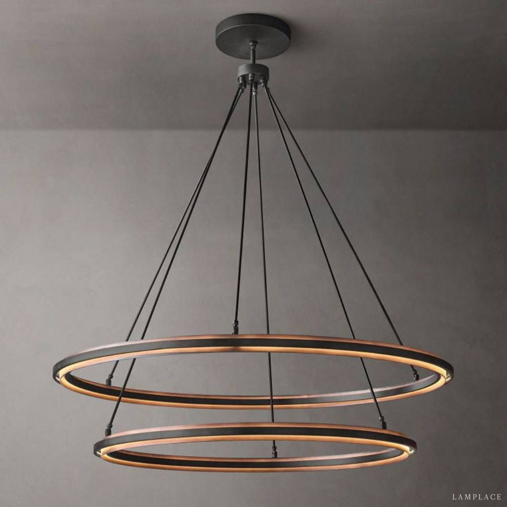 Peralta Shadow Glow Two-Tier Round Chandelier