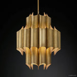 Cathedral Layered Curve Round Chandelier 24"