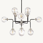 Bistro Transit Globe Glass Chandelier 42"