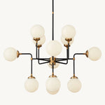Bistro Transit Globe Glass Chandelier 42"