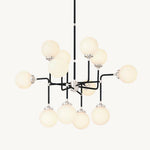 Bistro Transit Globe Glass Chandelier 42"