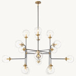 Bistro Transit Globe Glass Chandelier 56"