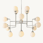 Bistro Transit Globe Glass Chandelier 56"