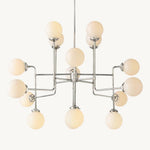 Bistro Transit Globe Glass Chandelier 56"