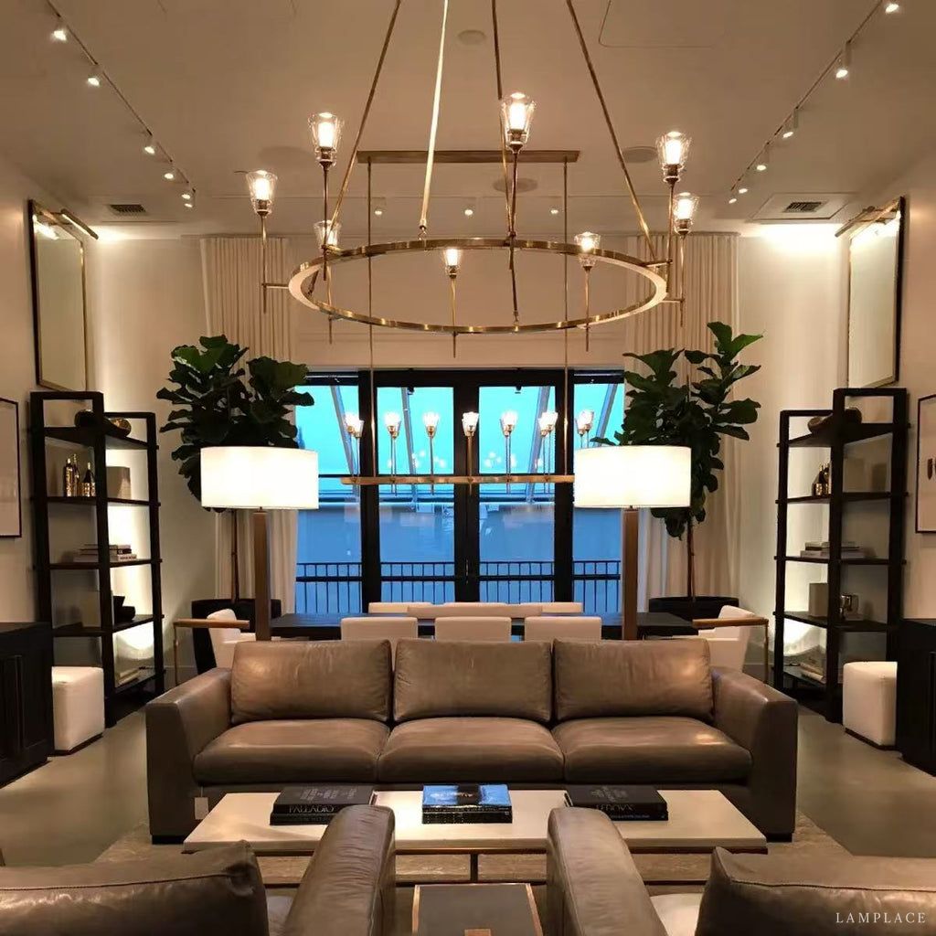 Torche Sculpted Glow Round Chandelier 70"