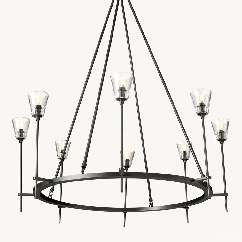 Torche Sculpted Glow Round Chandelier 46"