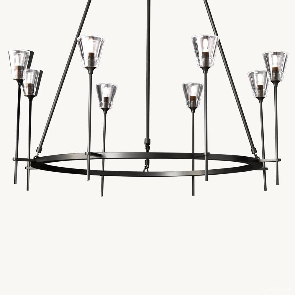 Torche Sculpted Glow Round Chandelier 46"