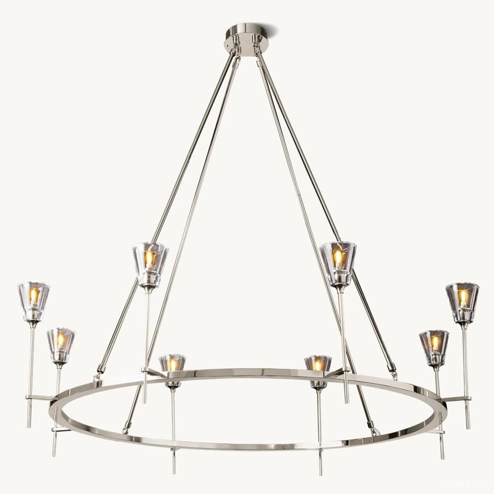 Torche Sculpted Glow Round Chandelier 46"