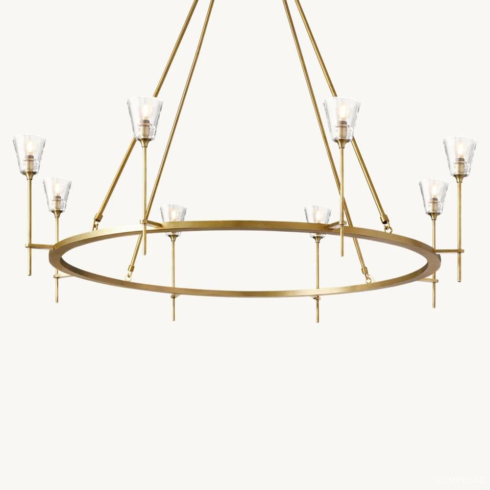 Torche Sculpted Glow Round Chandelier 58"