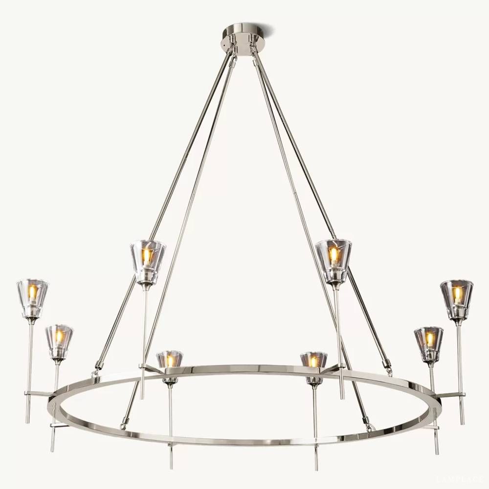 Torche Sculpted Glow Round Chandelier 58"