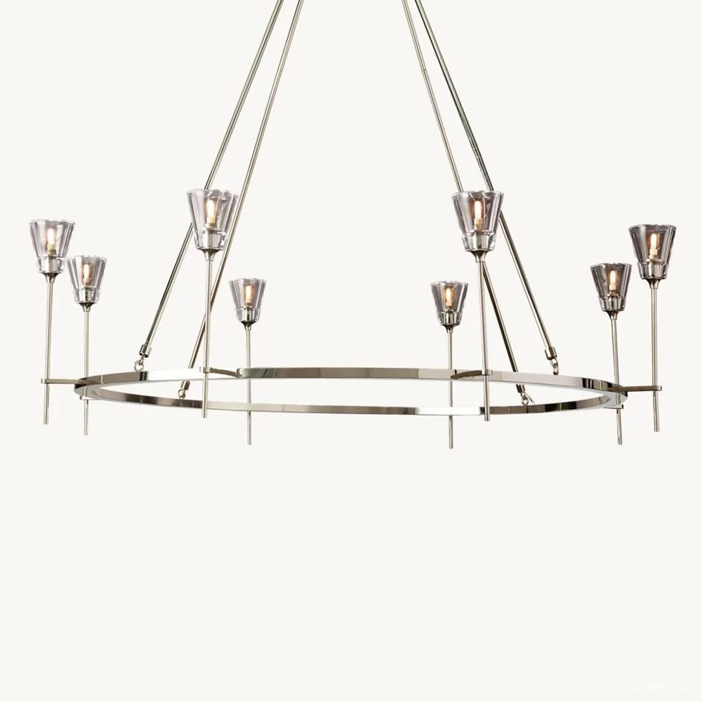 Torche Sculpted Glow Round Chandelier 46"