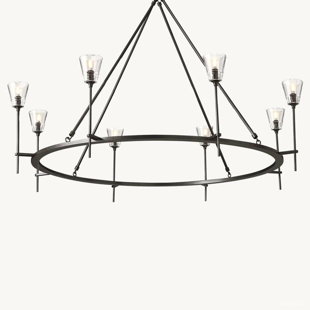 Torche Sculpted Glow Round Chandelier 58"