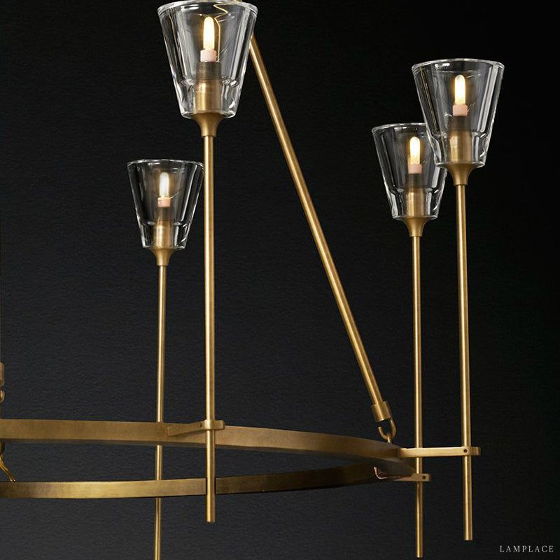 Torche Sculpted Glow Round Chandelier 46"