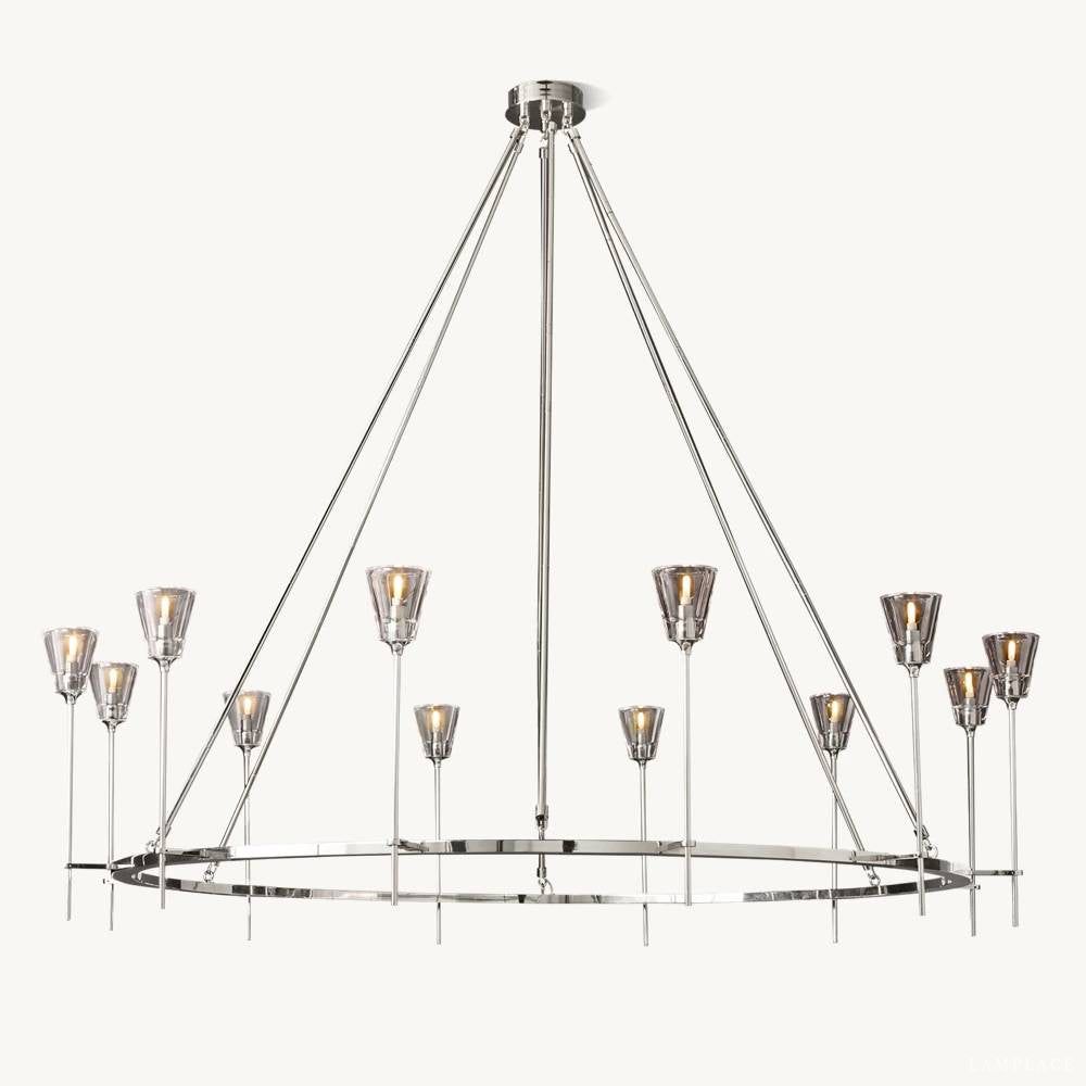 Torche Sculpted Glow Round Chandelier 70"