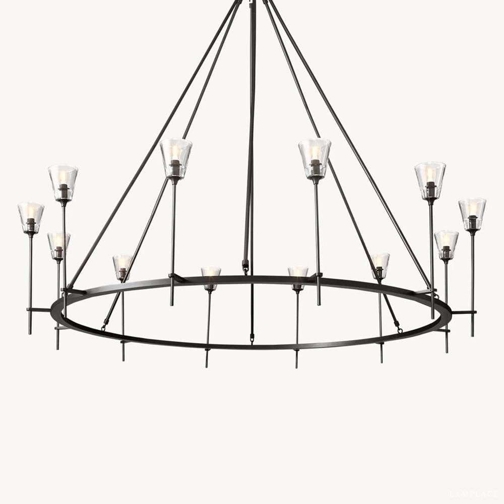 Torche Sculpted Glow Round Chandelier 70"